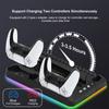 Cooling Stand for PS5/PS5 Slim/PS5 Pro with Headphone Hook and 3-Level Cooling Fan Controller Charging Station Gaming Consoles