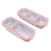 2pcs Lunch Container 700ML 600ML Leak Proof Stainless Steel Dishwasher Safe Lunch Storage Box with Compartments for