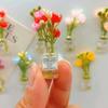 8pcs New Mini Small Vase Magnets 3D Kitchen Decoration Refrigerator Magnets Cute Fun Refrigerator Accessories Holiday Gift