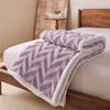 Striped Double-sided Taffeta Velvet Blanket Spring Autumn Warm Soft Plush Blanket for Sofa Bed Comfy Office Naps Throw Blankets