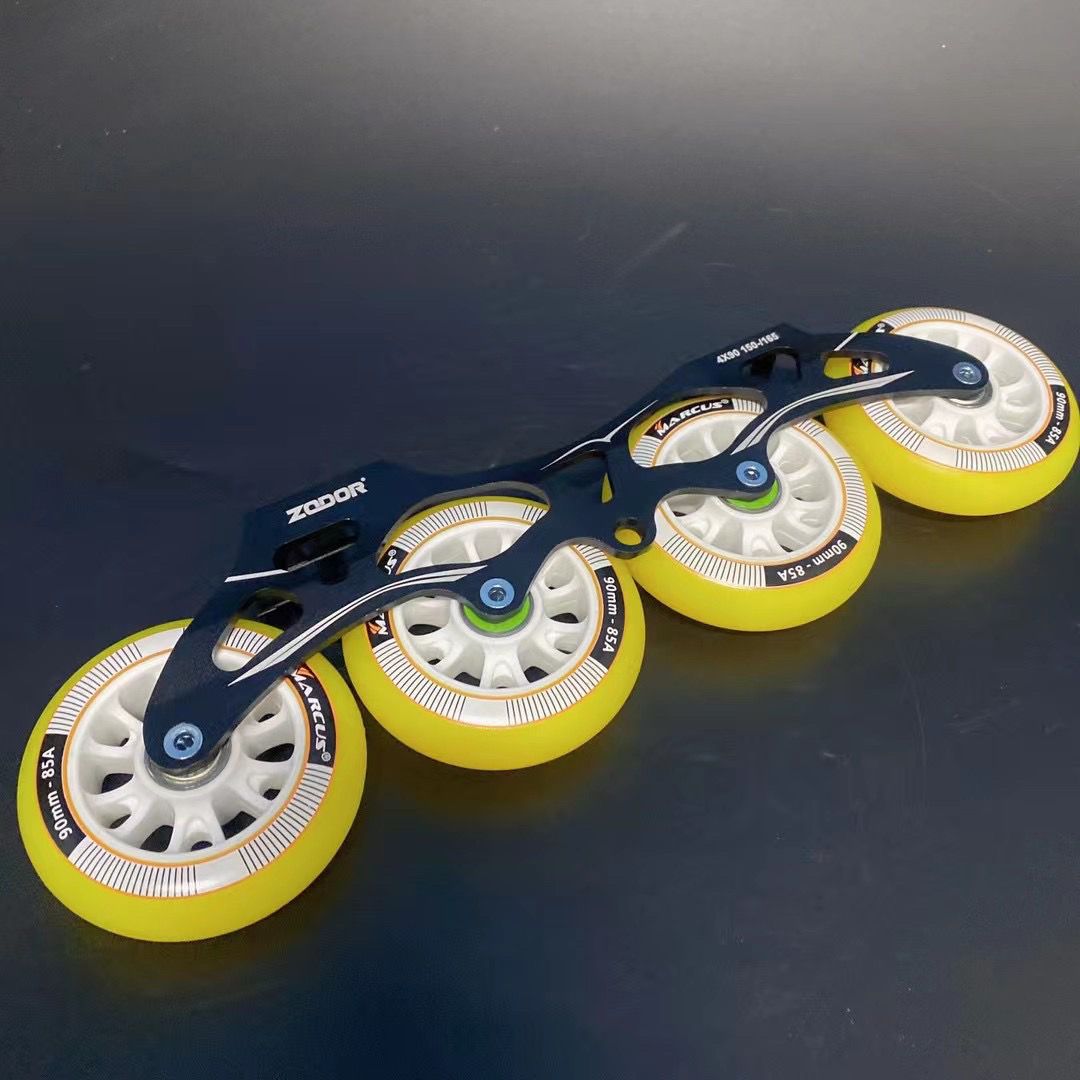 Ruidongle Adult and Children s Speed Skating Inline Four-Wheel Frame Wheel Boot Set with Wheels