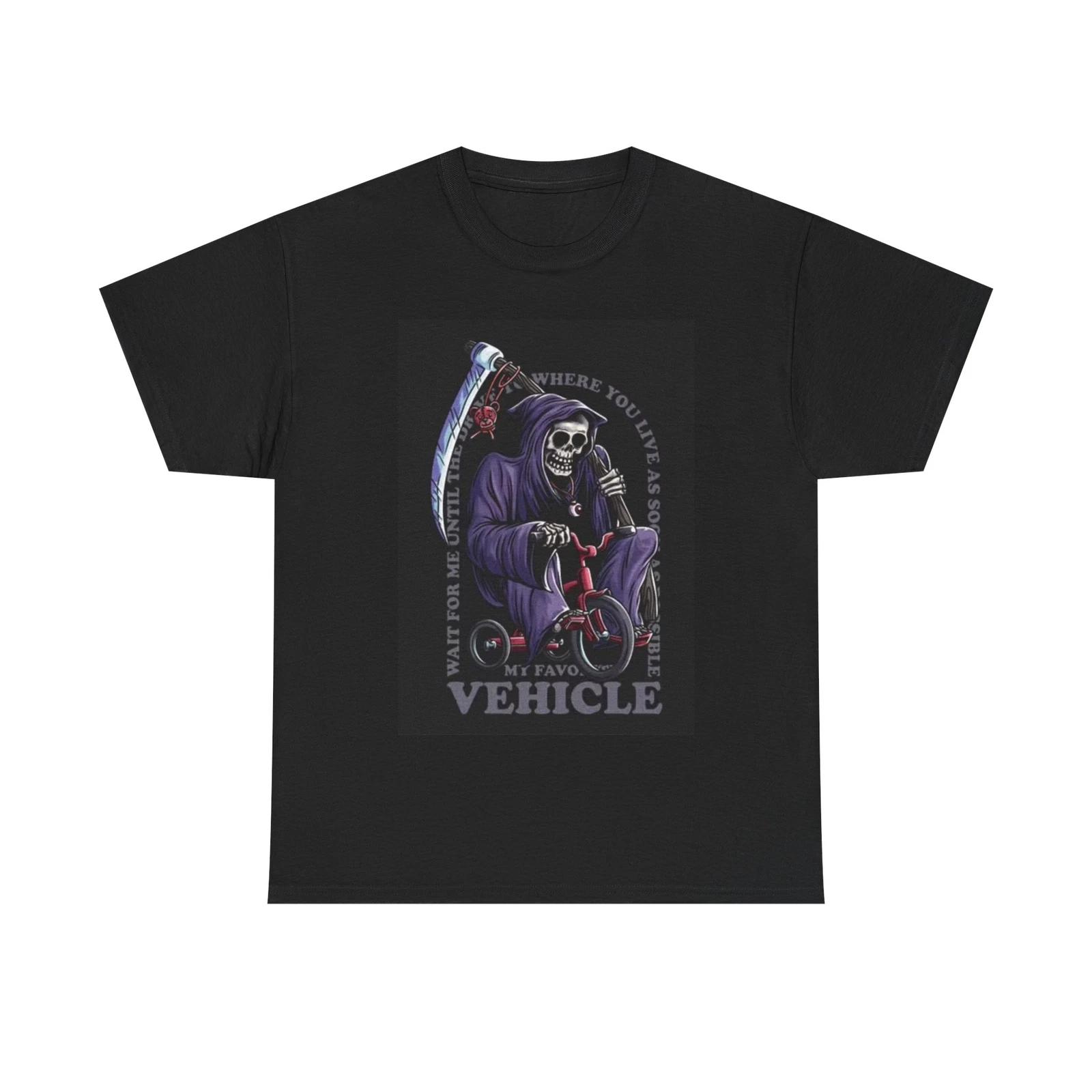 Men s and Women s T-shirts Grim Reaper Tricycle XS