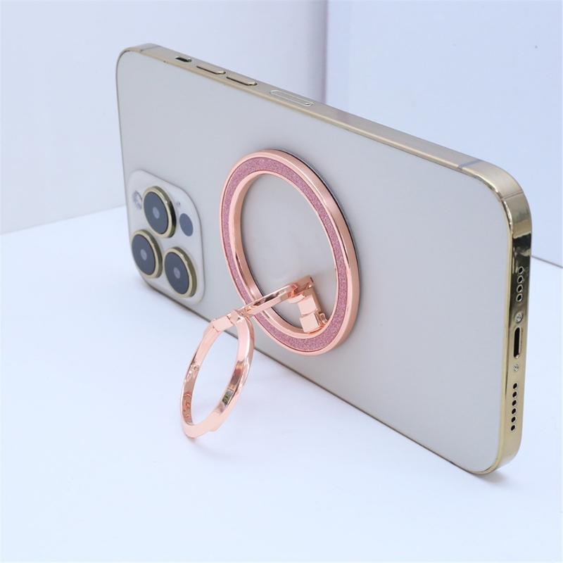 Magnetic Phone Rings Holder for Smartphone Magnet Finger Rings Grip Stand Holder,Foldable Desktop Phone Stand