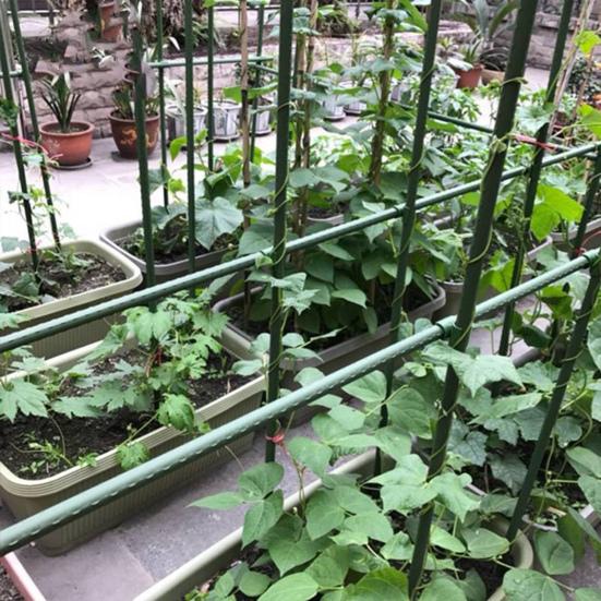 10 ks Tyčky k rostlinám Kovové s plastovým povrchem Podpůrné tyčky k rostlinám