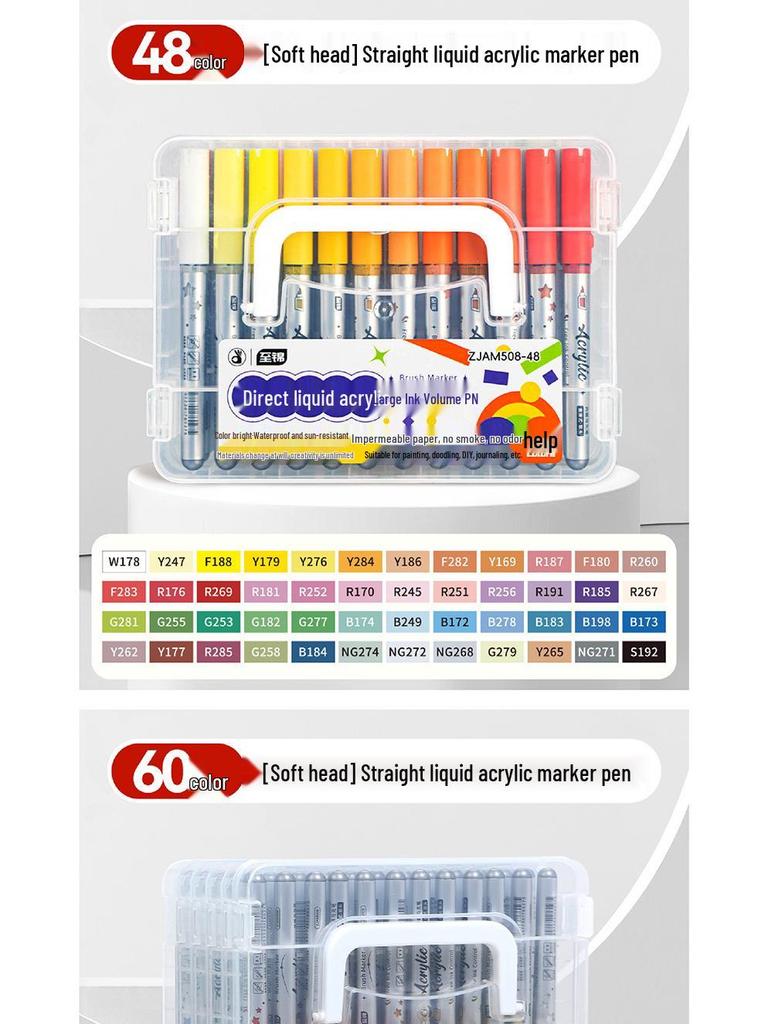 Zhi Jin Soft Tip Liquid Acrylic Marker - Opaque Watercolor Graffiti Pen