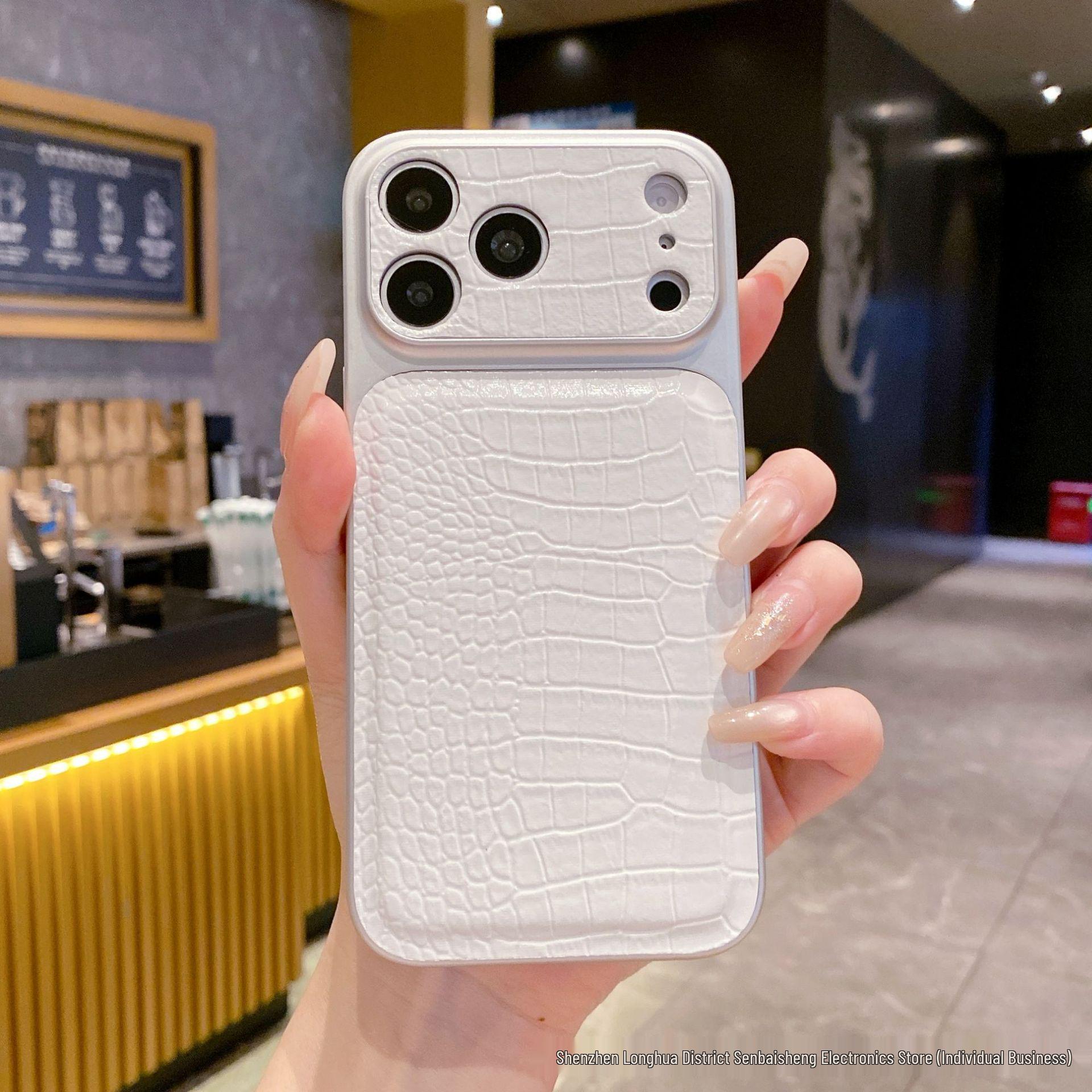 

iPhone 16/15 Drop-Proof Case: Crocodile Pattern, Precise Fit, Compatible with Apple 17 Pro Max 17 Pro