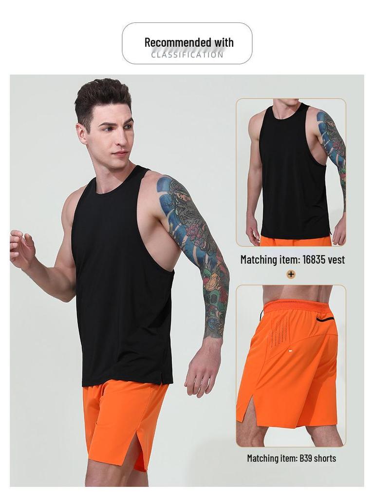 Men's Quick-Dry Breathable Y-Back Tank Top for Running & Cycling