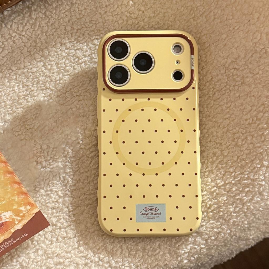 Koreanische Polka Dots Cartoon-Bär Faltsterne Magnetische Halterung Handyhülle Für iPhone 17 16 15 14 13 12 Pro Max Stoßfest Weiche Hülle