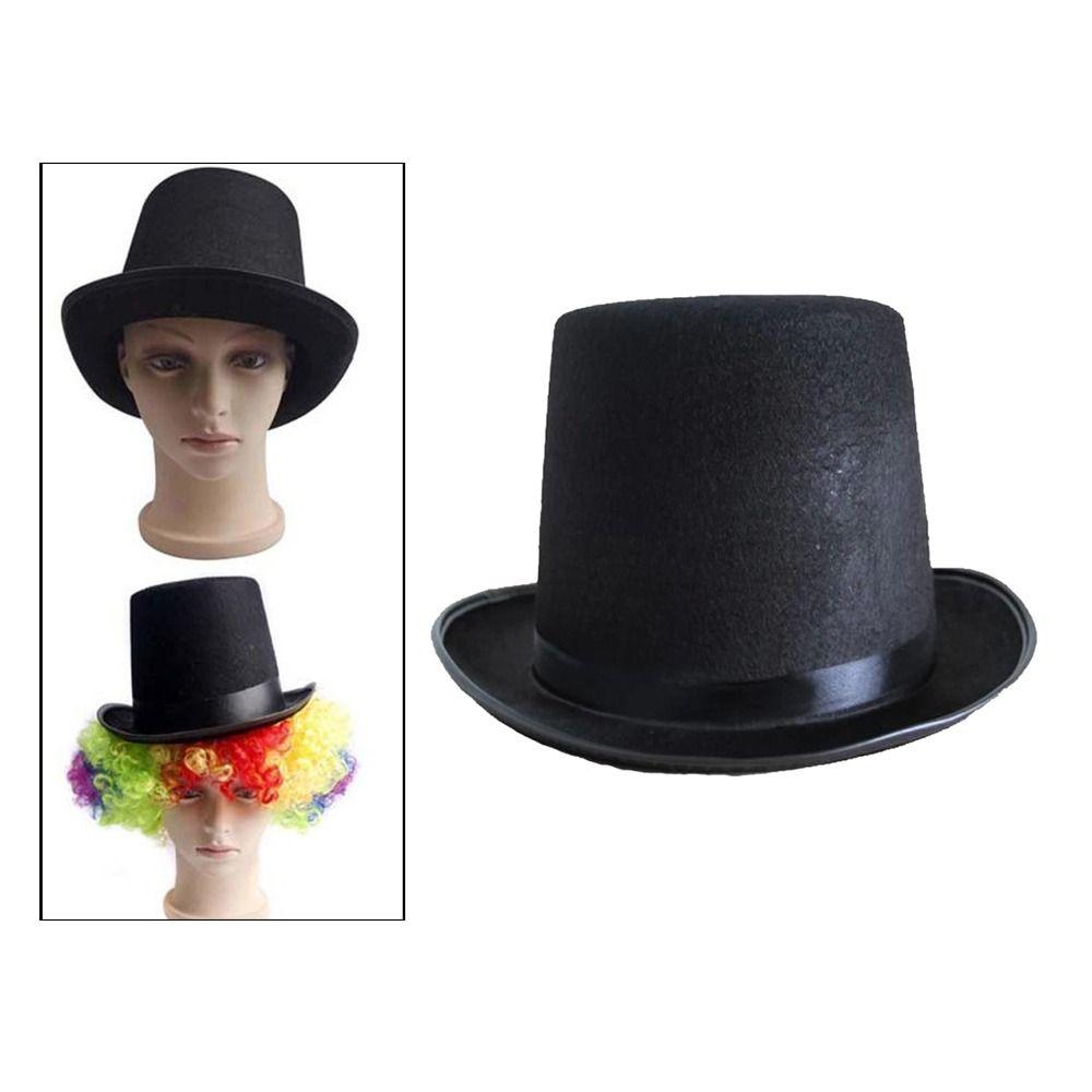 Costume Halloween Props Fedora Hat Magician Top Hat Retro Top Cap Performed Hat Bowler Top Hat