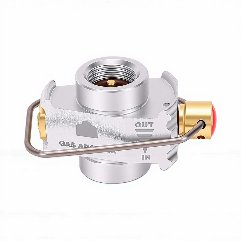 Gas Refill Adapter Camping Canister Refill Adapter Fit for Lindal Valve Canister Nozzle Bottle Type Butane Canister