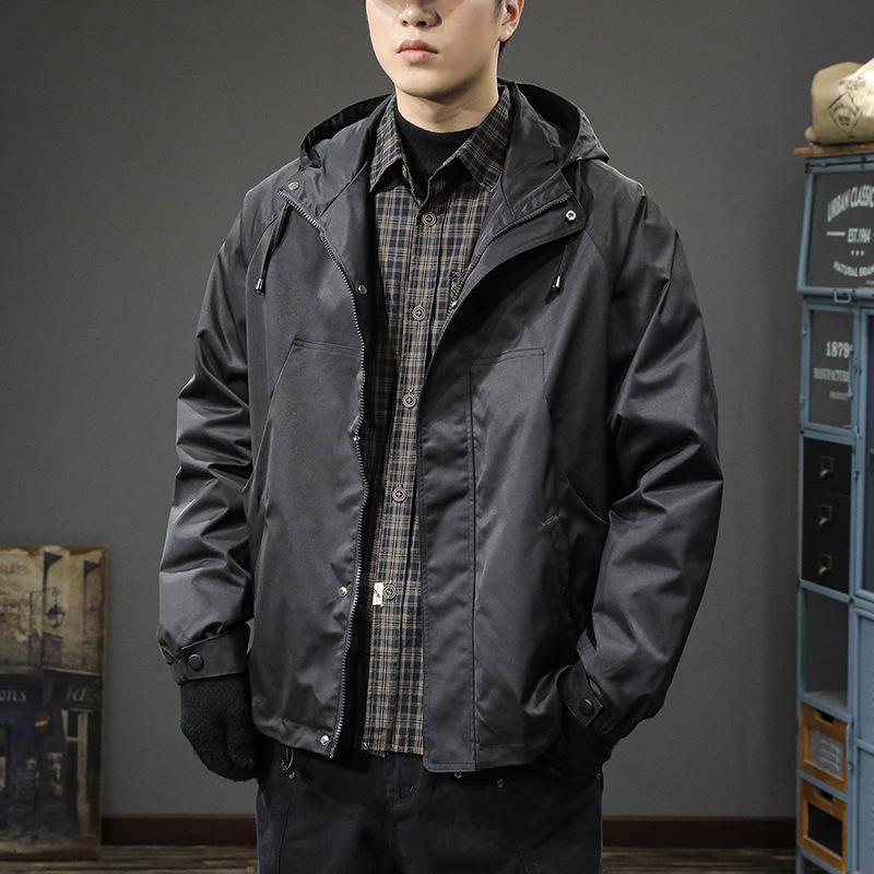 Tide Brand Outdoor Mountaineering Windproof Jacket Men'S Loose Large Size Sports Function Hooded Tooling Outside