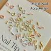20 stuks Onregelmatige Metalen Nail Art Charms Sieraden Barok Platte Bodem Ovaal Holle Vorm Gedraaide Nagel Accessoires