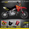 PowerZone Custom Graphics Backgrounds Decals Motorcycle Stickers Kit For HONDA CRF110F 2019 2020 2021 110cc Number Name 01