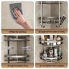 No-Drill Space Aluminum Corner Bathroom Shelf