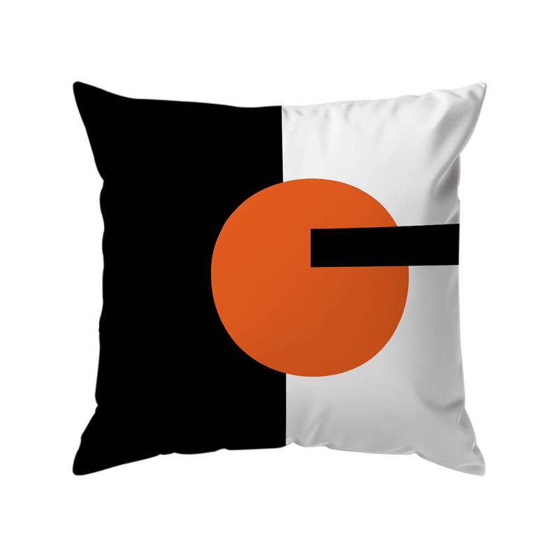 1Pc European Style Orange Stripe Cushion Covers Polyester Pillow Cover For Music Day Sofa Chair Bed Car Party Table Decoration