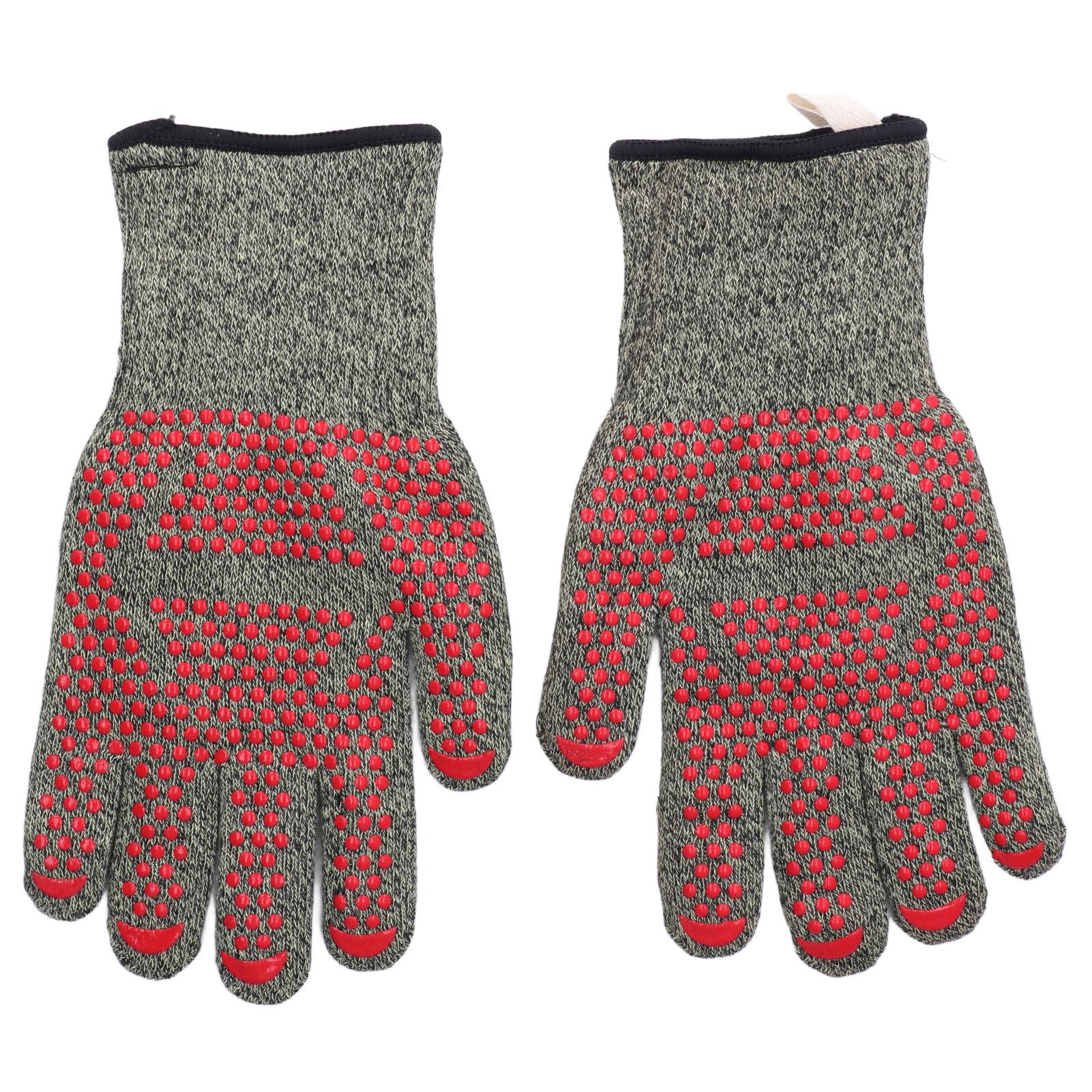 

Термостойкие перчатки Арамид Силикон Хлопок Прихватки для барбекю Гриль Духовка 500 градусов Высокая термостойкость 30 см