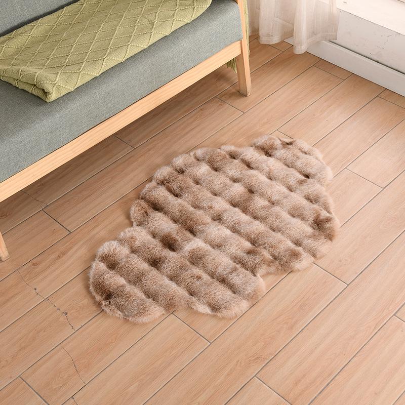 Cloud Carpet: Cute Girly Bubble Fleece Rug for Bedroom & Living Room - Machine Washable