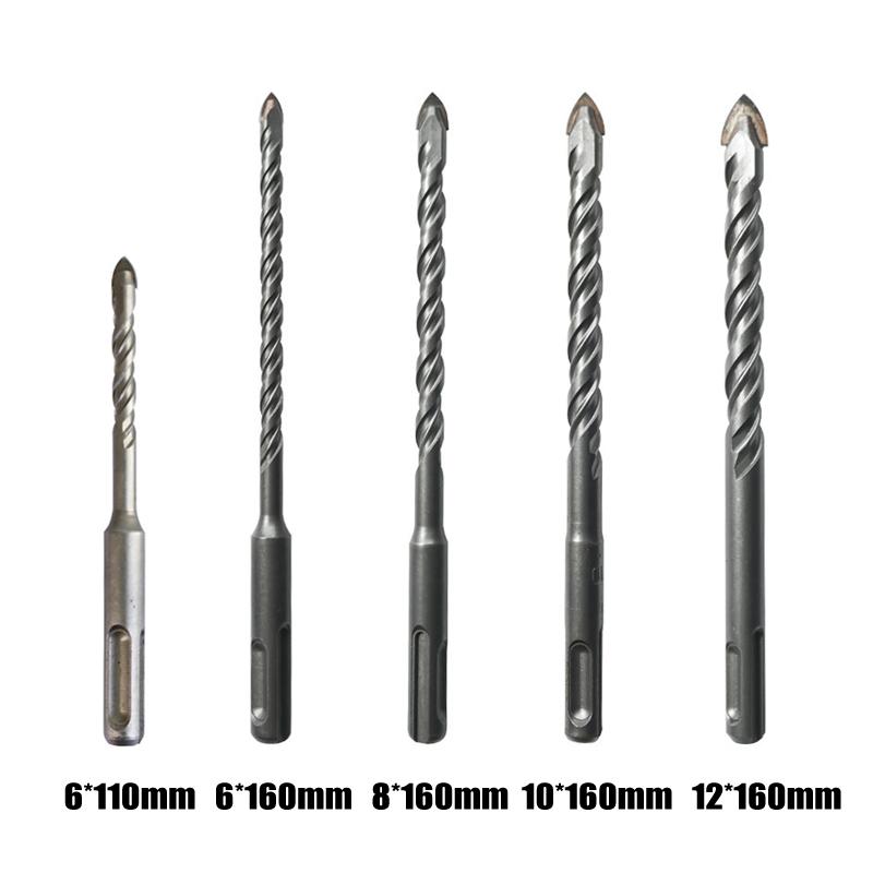 5pcs Tile Porcelain Drill Bit For SDS Carbide Drill Drilling For Ceramic Stone Carbide Drill Tile Porcelain Triangula Drill Bit