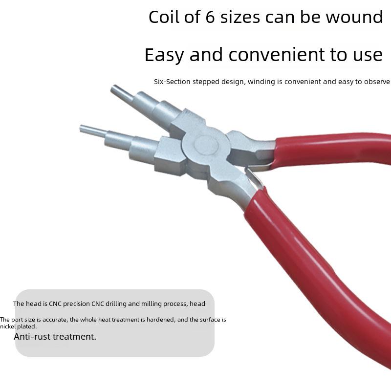 Rust-Proof 6-in-1 Round Nose Jewelry Pliers