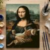 Obraz Do Malowania Po Numerach Z Ramą 50X70 Mona Lisa Z Kotem