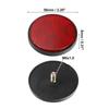 uxcell 4pcs Universal Round Red Front Lower Fork Reflector Sticker Rear Saddlebag Reflective Cover with 6mm Screws