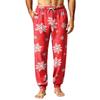Men's Christmas Printed Pajama Pants Warm Pants for Winter