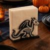 Kitchen Countertop Storage Halloween Wooden Napkin Holder, Ghost Pumpkin Skeleton Cat Bat Tissue Dispenser, Waterproof Party Supplies Tabletop