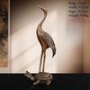 Creative Copper Turtle and Crane Longevity Ornament Home Decor Piece Gift for Elders' Birthday Celebrations