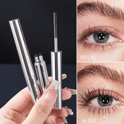Super Waterproof Mascara, Sweatproof and Long-lasting with Curling Effect and Lengthening Effect, Prevents Smudging and Settling