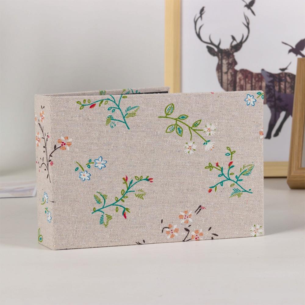 Linen Printed Picture Albums Small Scrapbook Album For Room Decor, Wedding, Travel