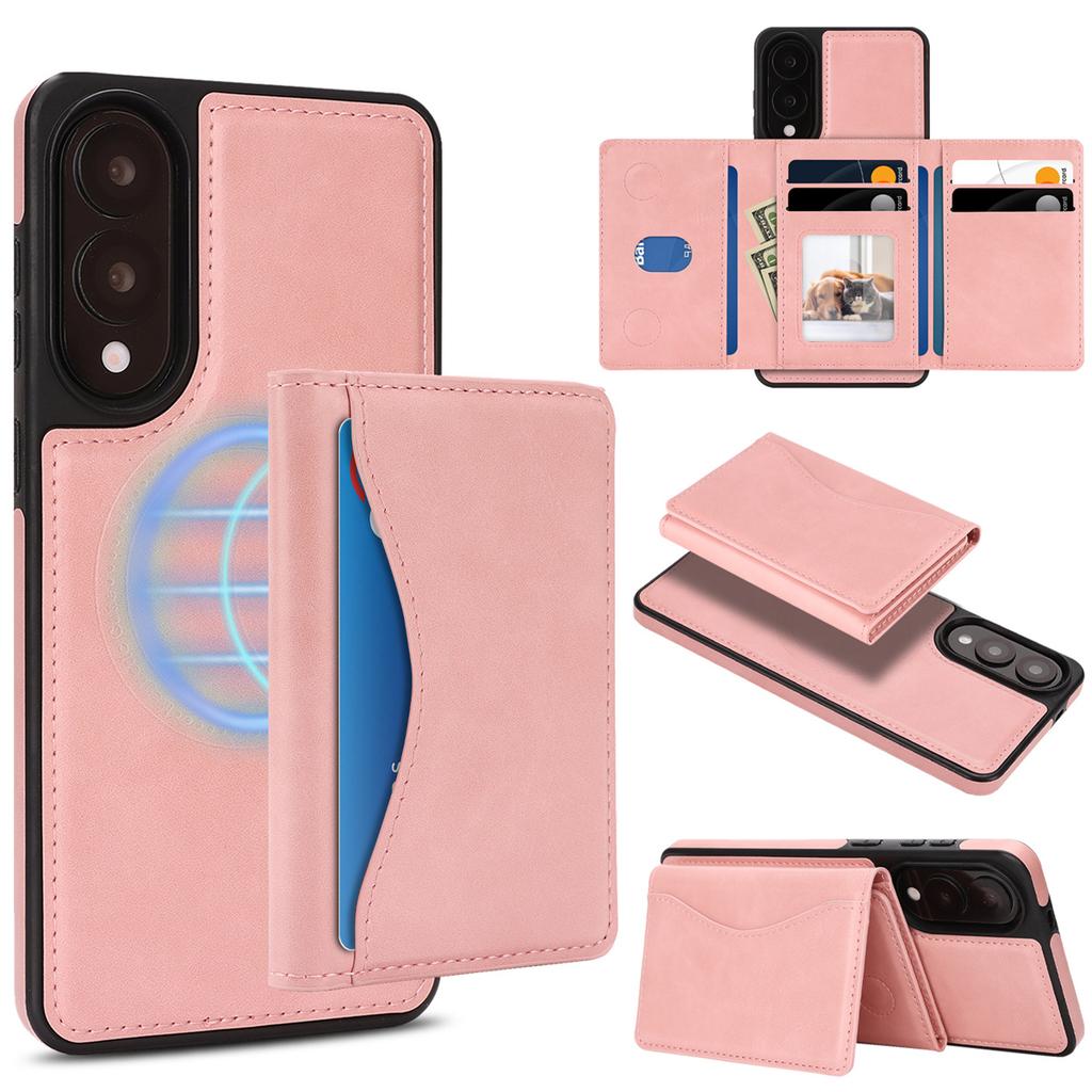 Magnetic 2 - In - 1 Case Wallet for Samsung S24 - 25 Series, Shockproof & RFID Blocking, 9 - Card Storage & Stand