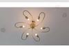 Elegant Ceiling Flush Mount Light Pendant Mid Century Modern Raw Brass Sputnik Chandelier Light Fixture