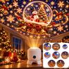 Holiday Projection Stage Light with Rotating Colorful Effects for Christmas and Halloween