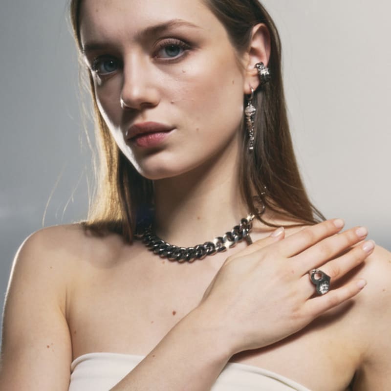 SENTIMENTS NO.307 [SILVER] HEART METEOR RING