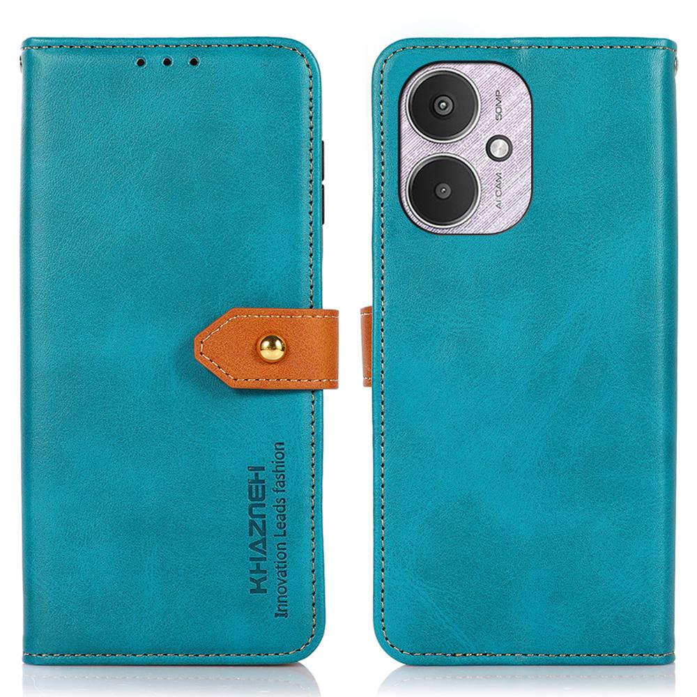 KHAZNEH For Xiaomi Redmi 13C 4G/13C 5G/Poco C65 4G/Poco M6 5G/13R 5G Case PU Leather Fully Wrapped Phone Cover