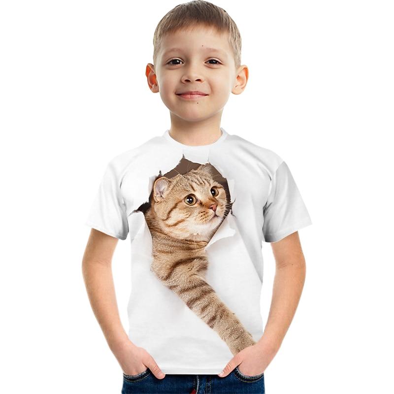 Boys 3D Graphic Animal 3D Print T Shirt Tee Short Sleeve 3D Print Summer Active Cute Basic Kids 3-12 Years School
