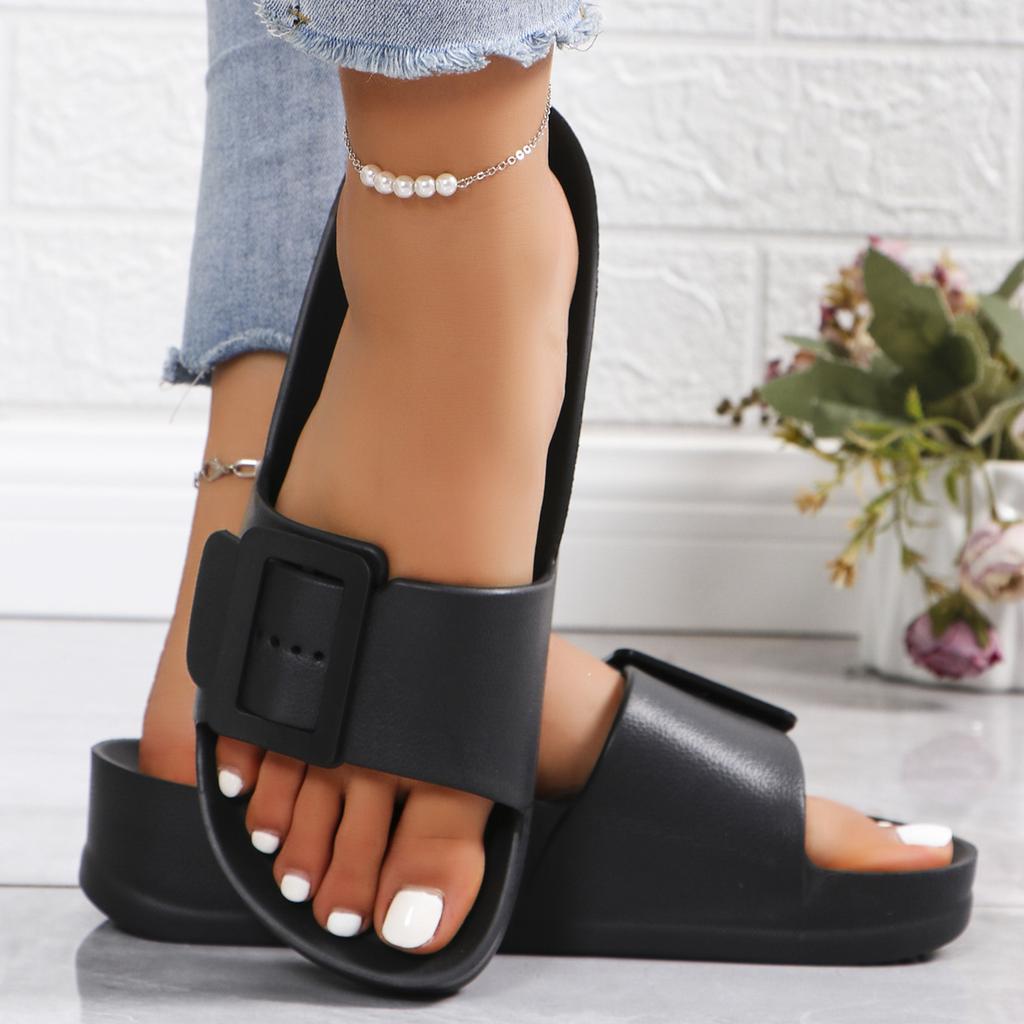 Fashion Women's Sandals Fashion Beach Slippers Summer Outdoor Soft Sandals With Arch Support Classic Women's Home Shoes Indoor Bathroom