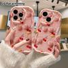Phone Case: 2D Flat Design Suitable for iPhone 18 17 16 15 14 13 Pro Protective Case, Plush Cherry, Perfect Christmas and Halloween Holiday Gift