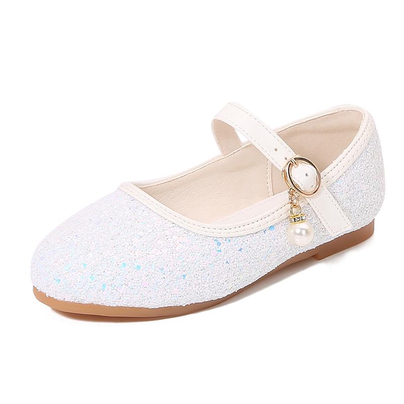 Girls' Sequined Princess Shoes - Spring/Autumn, Ballet Flat for Dance, Catwalk, or Evening Dress.