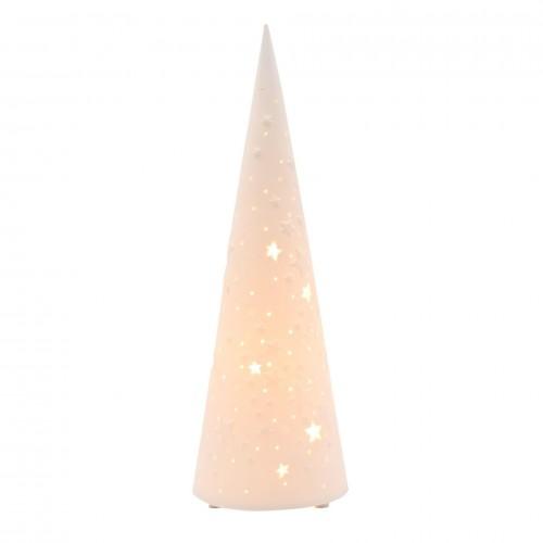 34cm White Porcelain Christmas Tree Lamp