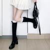 Women's Sweet Lace Frilly Knee Highs Socks Cotton Calf Socks Solid Thigh Highs Stockings Cute Knee Highs Stockings Gifts