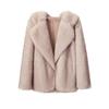 2025 Winter Women's Faux Fur Coat with Thickened Warmth and Suit Collar in European and American Style