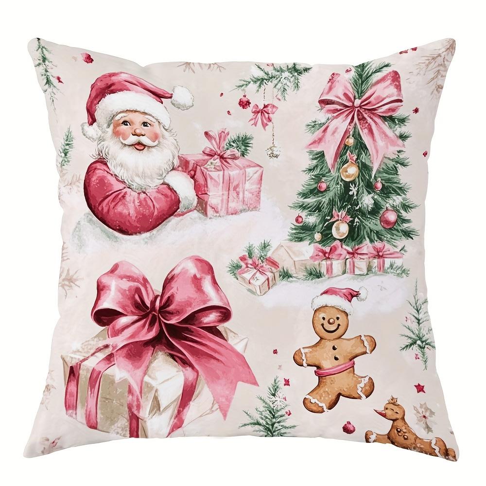 Christmas Themed Pillowcases: Santa, Trees, Bows & More for Festive Decor! Sofas, Bedroom Pillow Covers, Holiday Gifts