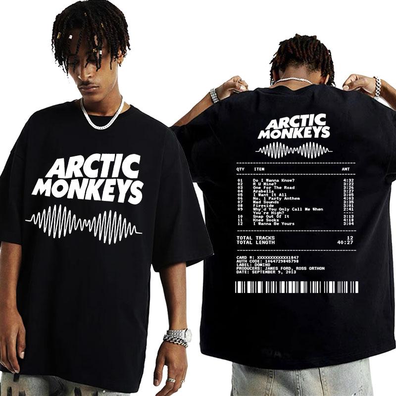 Vintage Favourite Worst Nightmare T-Shirt Arctic Monkeys 505 Songtext Print T-Shirt für Männer Frauen Hip Hop Punk Oversized T-Shirt