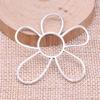 Large Hollow Flower Pendant Charms for DIY Craft Jewelry Making Supplies 48x42mm