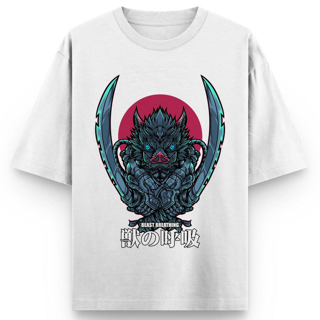 Demon Slayer Hashira T-Shirt Men's Black Anime Pillar Print Graphic Tee Japanese Kanji Lettering Oversized Streetwear