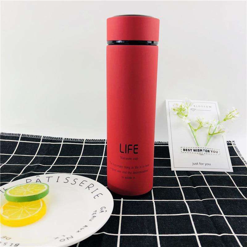 500 ml Isolierflaschen, Tee-Ei, Flasche, doppelwandiger Thermosbecher aus 304 Edelstahl