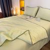 Summer Comforter Set Home Textile Soy Fiber Thin Quilt Bed Sheet Pillowcase 4pcs Bedding Set Double Queen Size Summer Blanket