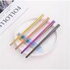 Ru Han 304 Stainless Steel Silver Square Chopsticks - 5 Pairs Gift Set