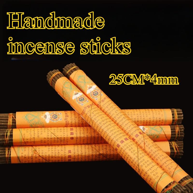 

25CM*4mm Handmade Natural Plants Incense Sticks Indoor Bedroom Living Room Relaxation Meditation Air Purification Deodorization incense sticks